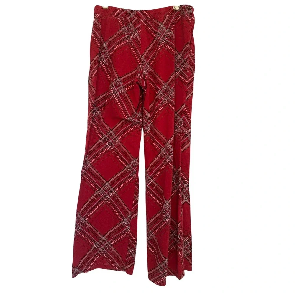 Soma Intimates Red Plaid Pajama Set Long Sleeve‎ Pants S Cotton Blend Soft READ